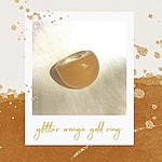 〜glitter orange gold ring〜グリッターオレンジゴールドリング