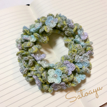 お花畑シュシュ　紫陽花の雫