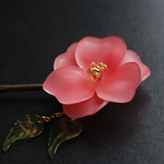 赤い山茶花の簪（さざんかのかんざし）