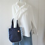 帆布　トートバッグ　クラッシュデニム　（619）