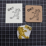 消しゴムはんこ☆鳥獣戯画カエル「OK!!」