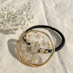 かすみ草　ヘアゴム　ポニーフック　レジン　アクセサリー