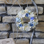 SALE☆プリザーブドフラワーミニリース ・ブルー　