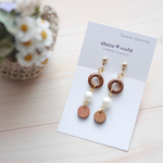 《パーツ変更可》𖧷ウッドビーズピアスorイヤリング