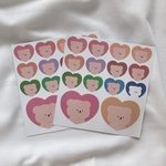 ハート　くま　ステッカー