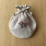 手刺繍ぷち巾着ポーチ* ダーラへスト