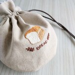 パン刺繍 焼き立て 食パンの丸巾着