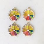 Rainbow Color Grapefruit Pendant Tops