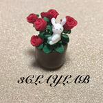 ☆送料無料☆ずっと一緒だよ/赤薔薇＋うさぎ