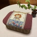 蓋つきカゴ（小）アン＆アンディ クラフトかご  小物入れ  エコクラフト  