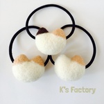 ふわもこねこちゃん♡のヘアアクセサリー White×Brown