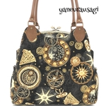 ☆★がま口バッグ（L）cosmic 2点セット