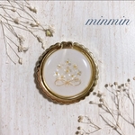 押し花　スマホリング　ハンドメイド　44