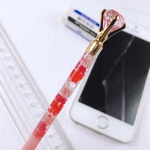  【訳あり】ダイヤ付き𑁍ハーバリウムシャーペン (レジン)-ピンク-