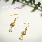 ☆送料込み☆パール×パールピアス イヤリング ホワイト