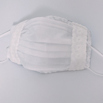 不織布マスクカバー　冷感レース　ライトブルー