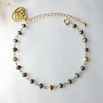 【SALE 33%OFF】淡水パールのビーズチェーンブレスレット（ポテト型タヒチ）＃128