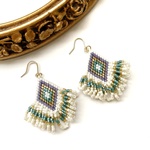 ◇fringe ×  earrings ◇(blue)