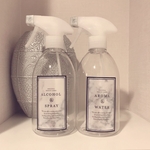 大理石調クリアスプレーボトル(500ml)1点 大理石調クリア泡＆液体ディスペンサーボトル(400ml)2点 