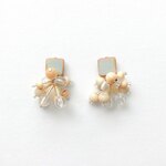 EARRING:「soft」 wood bubble