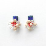 EARRING:「vivid」 wood bubble