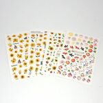 『再入荷』【材料】4枚セット 夏のネイルシールセット 金魚/花火/アサガオ/向日葵【素材】