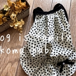 犬服  モノトーンの小花柄　バルーンキャミソール   