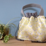 洗える！ 保温保冷 持ち手つき お弁当袋 M  ミモザ  nunocoto fabric