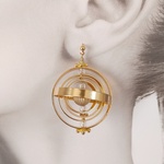 渾天儀のピアス(シンプル) スチームパンク レトロ 天体