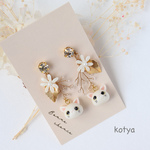 にゃんこの小枝ピアス