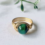 マラカイトの新緑リング