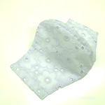 裏側抗菌防臭ダブルガーゼ11春夏色マスク　花柄刺繍レース　淡いミント色　ポケット付き可能