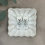 《animaux・ビーズ刺繍》しろくまピアス/イヤリング《受注生産》
