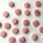 おはじき風　 ガラスビーズ　ピンク　8個