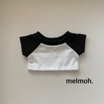 20cmぬいぐるみ用 袖黒ラグランTシャツ　kpopdoll