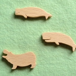 カバ　シロイルカ　マッコウクジラ　木製品　【ご依頼分】