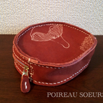 キノコころころ革ポーチ①