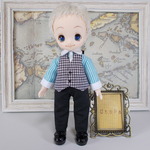 リバーシブルベストセット　千鳥格子柄　オビツ11・ねんどろいどどーる用