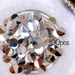 スパンコール　穴あり　折り目付き シルバーカラー アクリル 12.5ｍｍ 丸形 【約100枚】 A0238 《2000円以上送料無料》 