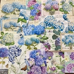 (再販×31)紫陽花の紙ものセット＊ジャンクジャーナル＊コラージュ素材＊コラージュペーパー