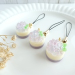紫陽花ゼリーのストラップ
