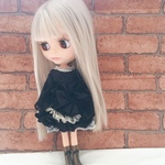 ブラック フリルワンピース  ハンドメイド ブライス  アウトフィット  
