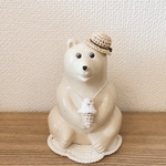 しろくま貯金箱 アイスの首飾り🍦いちごミルク
