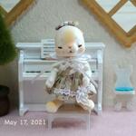 【sale】cocoriang：セーラー襟とスカートセット薄茶花柄