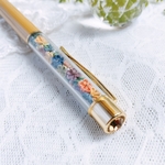 つまみ細工ボールペン　ディープver. beige gold