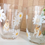 ゴールデンレトリバー✖︎マーガレット🌼グラス🥂