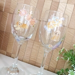 アメコカ✖︎和柄紫陽花🍷ペアグラス