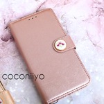 イニシャル入れ可　母の日　手帳型 iphoneケース 押し花 ドライフラワー ピンク   スマホケース スマートフォン