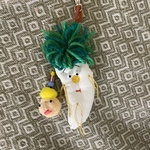 （ちゃちゃ様オーダー品）大根キーホルダー顔付き＆賑やかバック