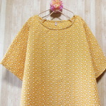 ◆sale◆ お花刺繍 ゆったりワンピース mustard